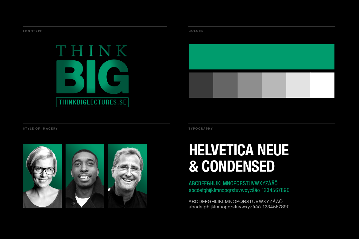Think Big Lectures brand identity overview