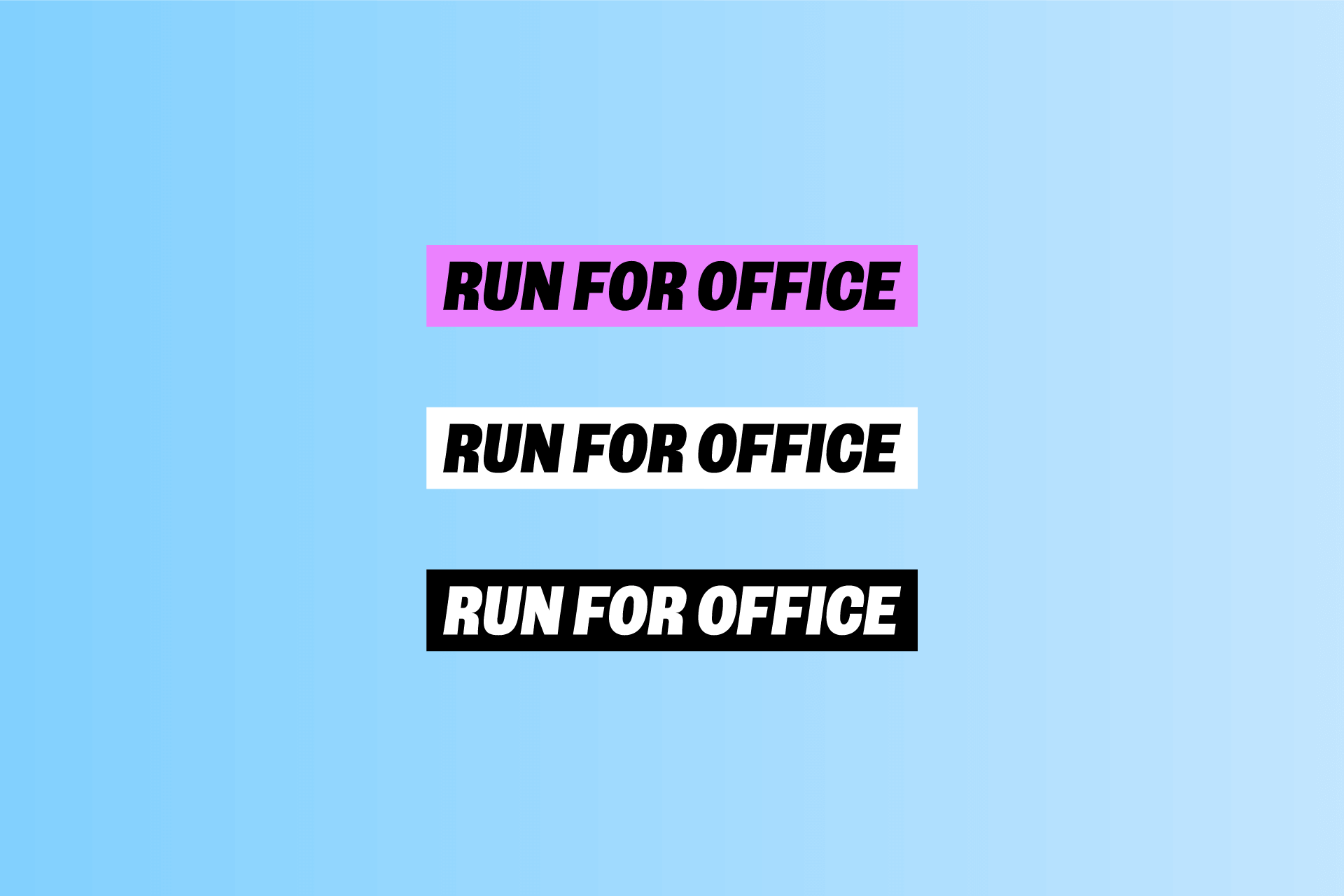 Run For Office logotypes